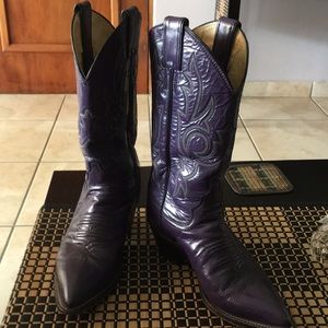 Purple Justin Cowgirl Boots